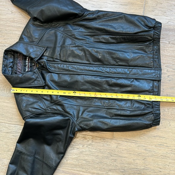 Vintage Men’s Wilson’s Leather Black Jacket Size XL - Picture 11 of 12